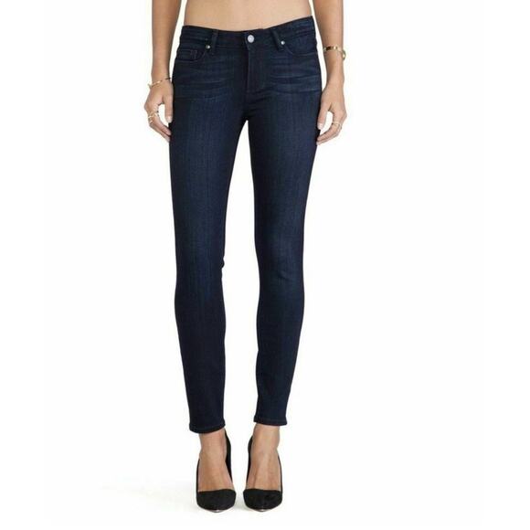 NWT PAIGE Verdugo Women's Size 25 Ankle Mid Rise Ultra Skinny Jean Dark Gray - Picture 1 of 7